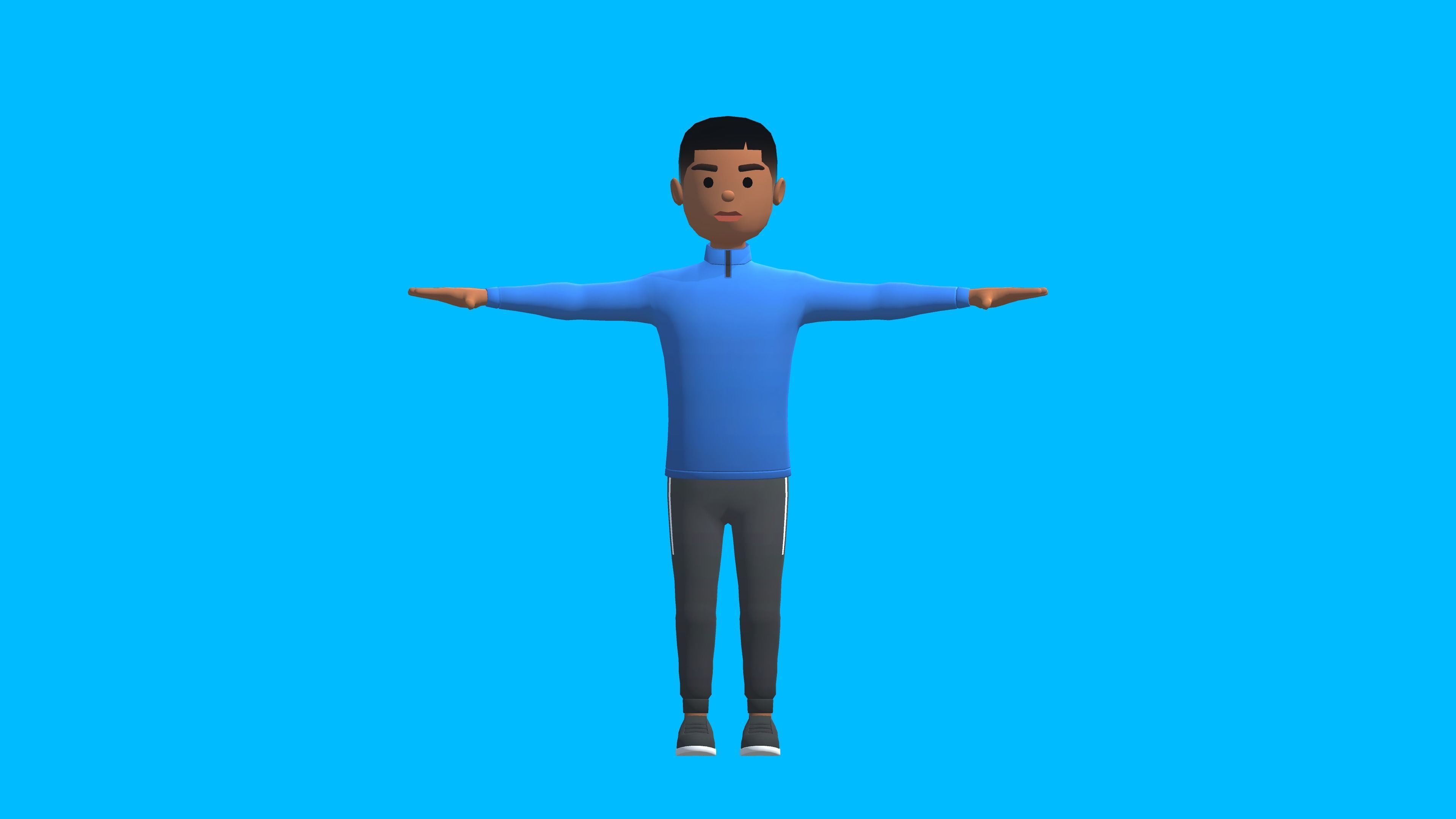 HYPER CASUAL SIMPLE GYM Low-poly 3D model_11