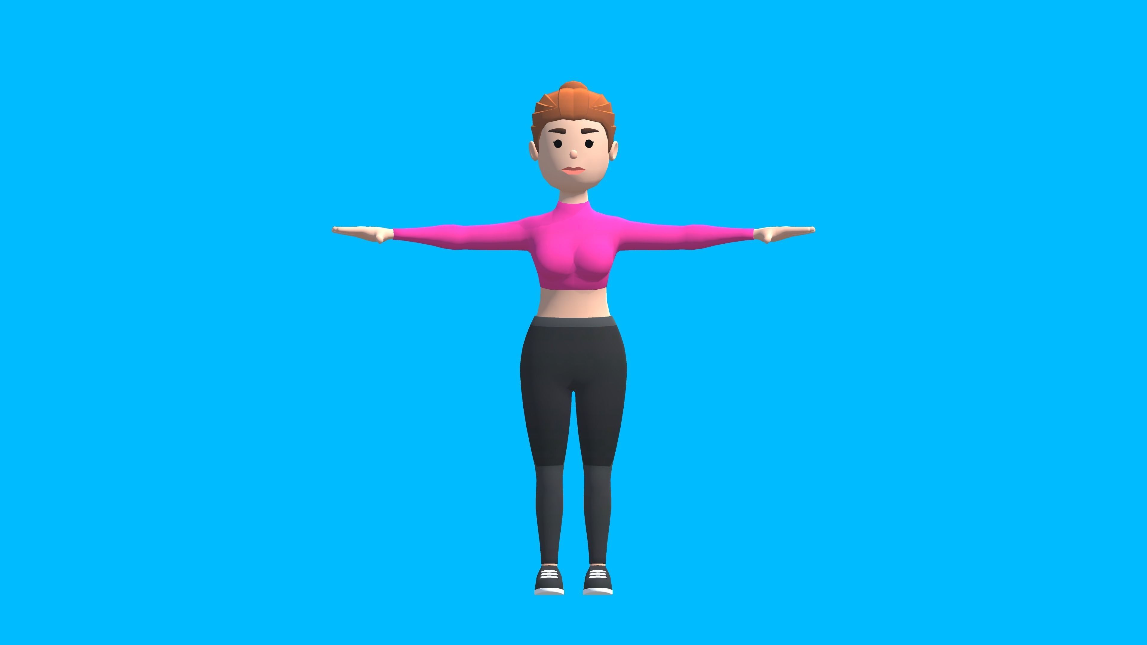 HYPER CASUAL SIMPLE GYM Low-poly 3D model_10