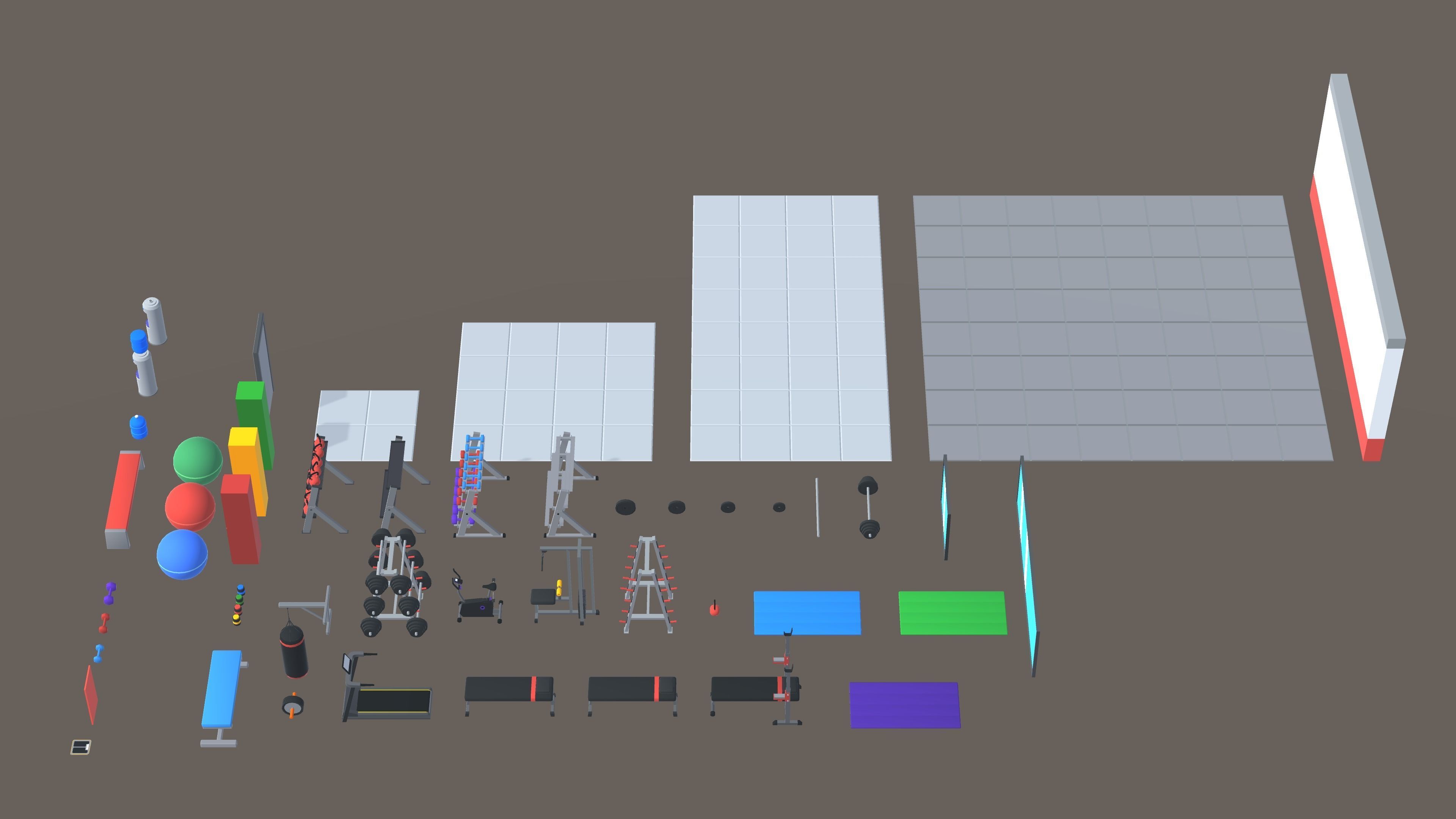 HYPER CASUAL SIMPLE GYM Low-poly 3D model_6