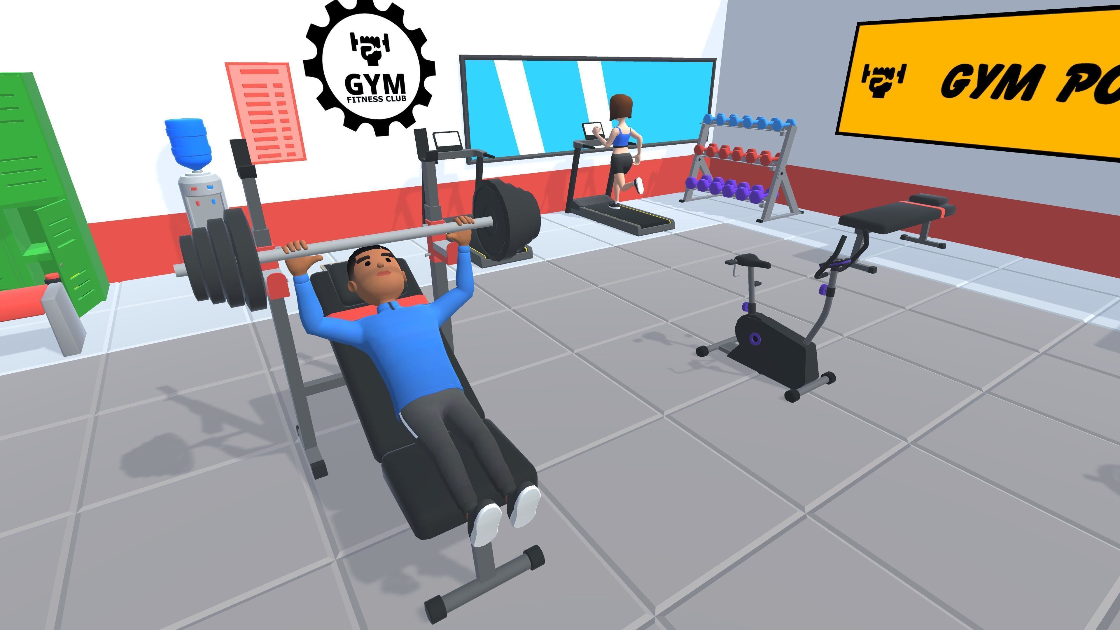 HYPER CASUAL SIMPLE GYM Low-poly 3D model_2