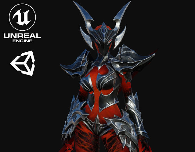 Demon Girl Low-poly 3D model