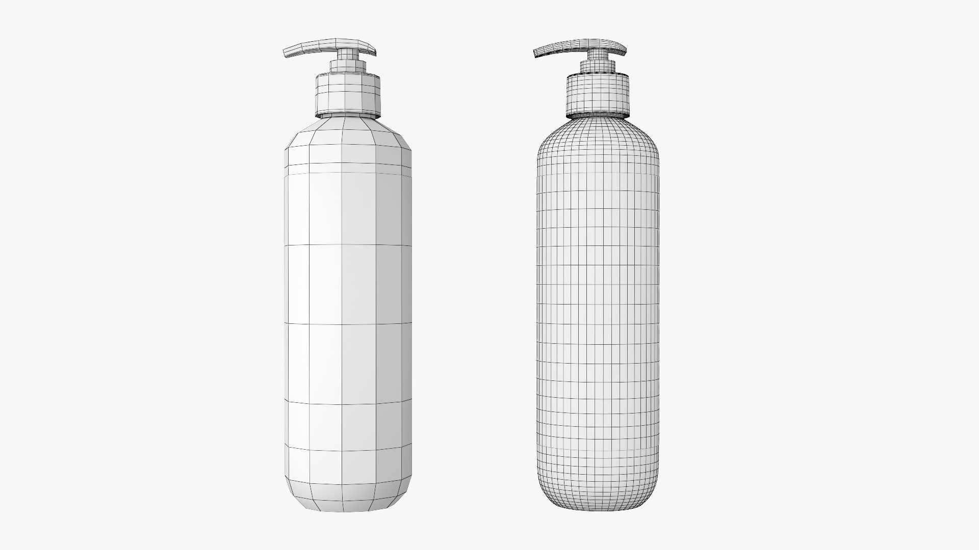 3D Shampoo Bottle with Liquid splash 3D model_6