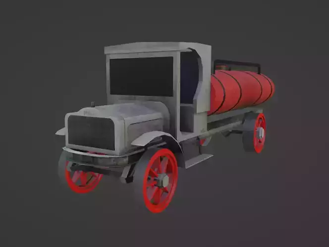 White 1919 Cistern Low-poly 3D model