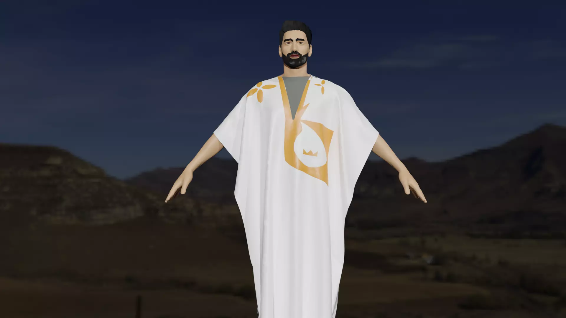 Desert Man Free 3D model