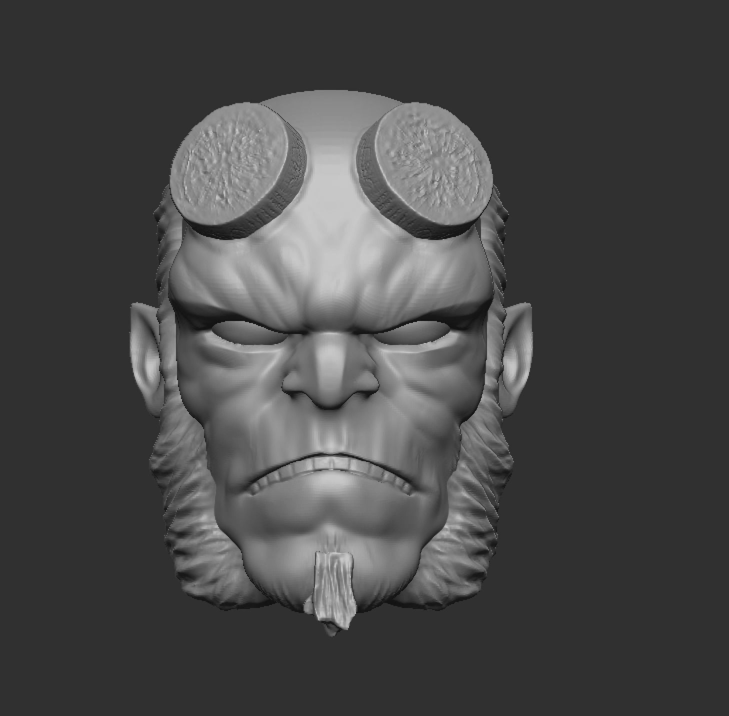 Hellboy Headsculpt Bundle  3D print model_2