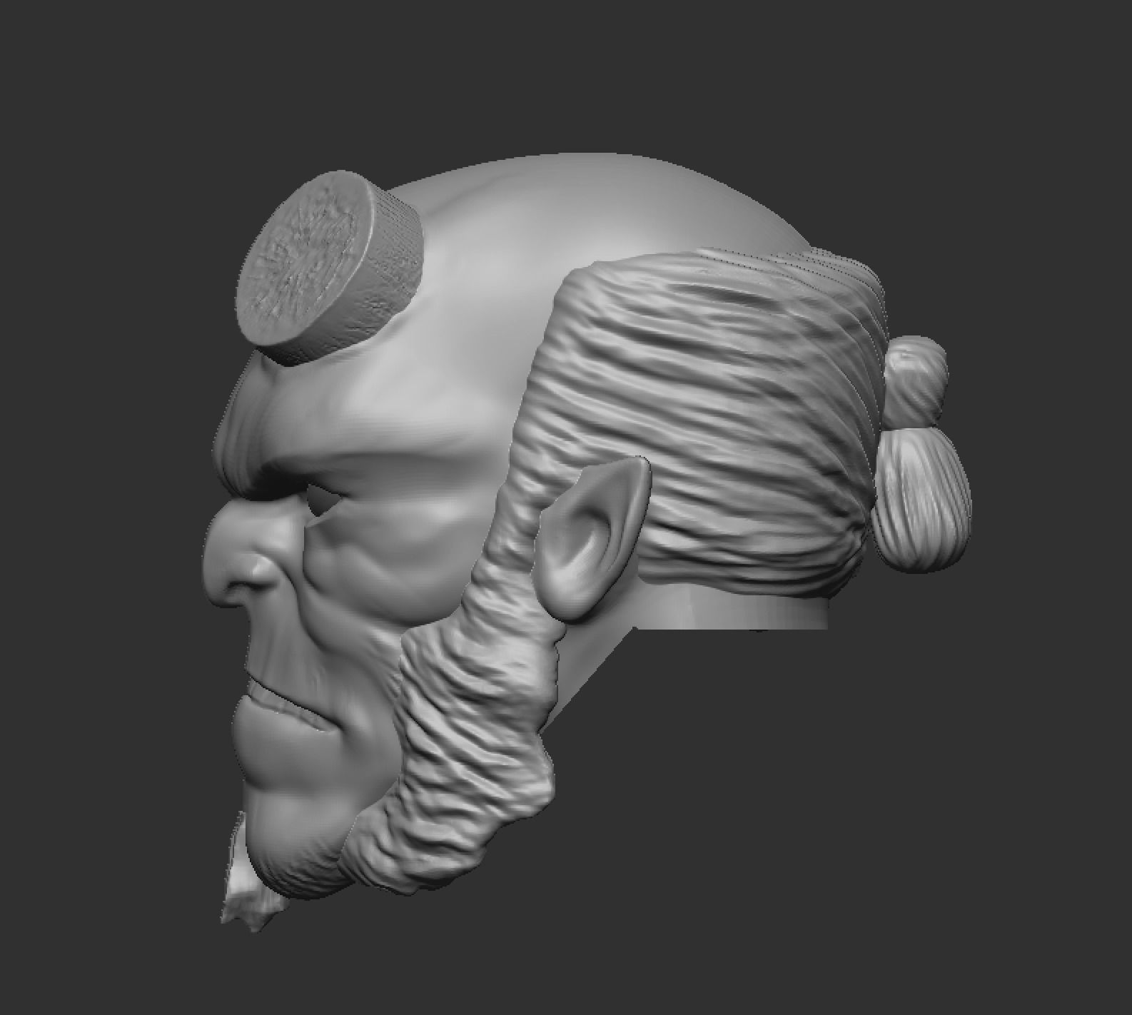 Hellboy Headsculpt Bundle  3D print model_3