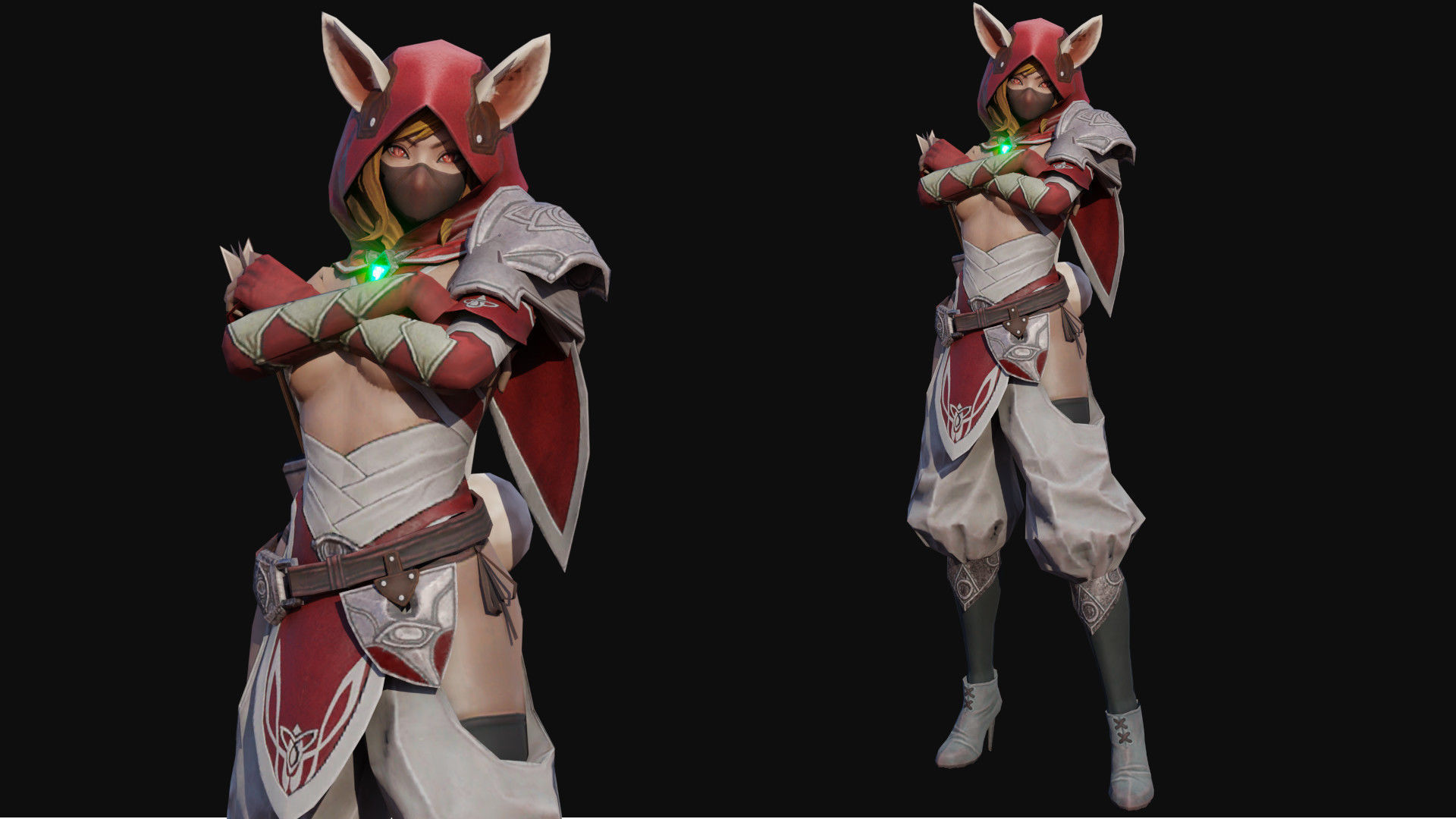 Bunny Girl Low-poly 3D model_1