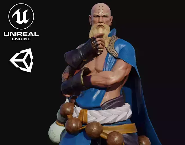 Old Man Low-poly 3D model