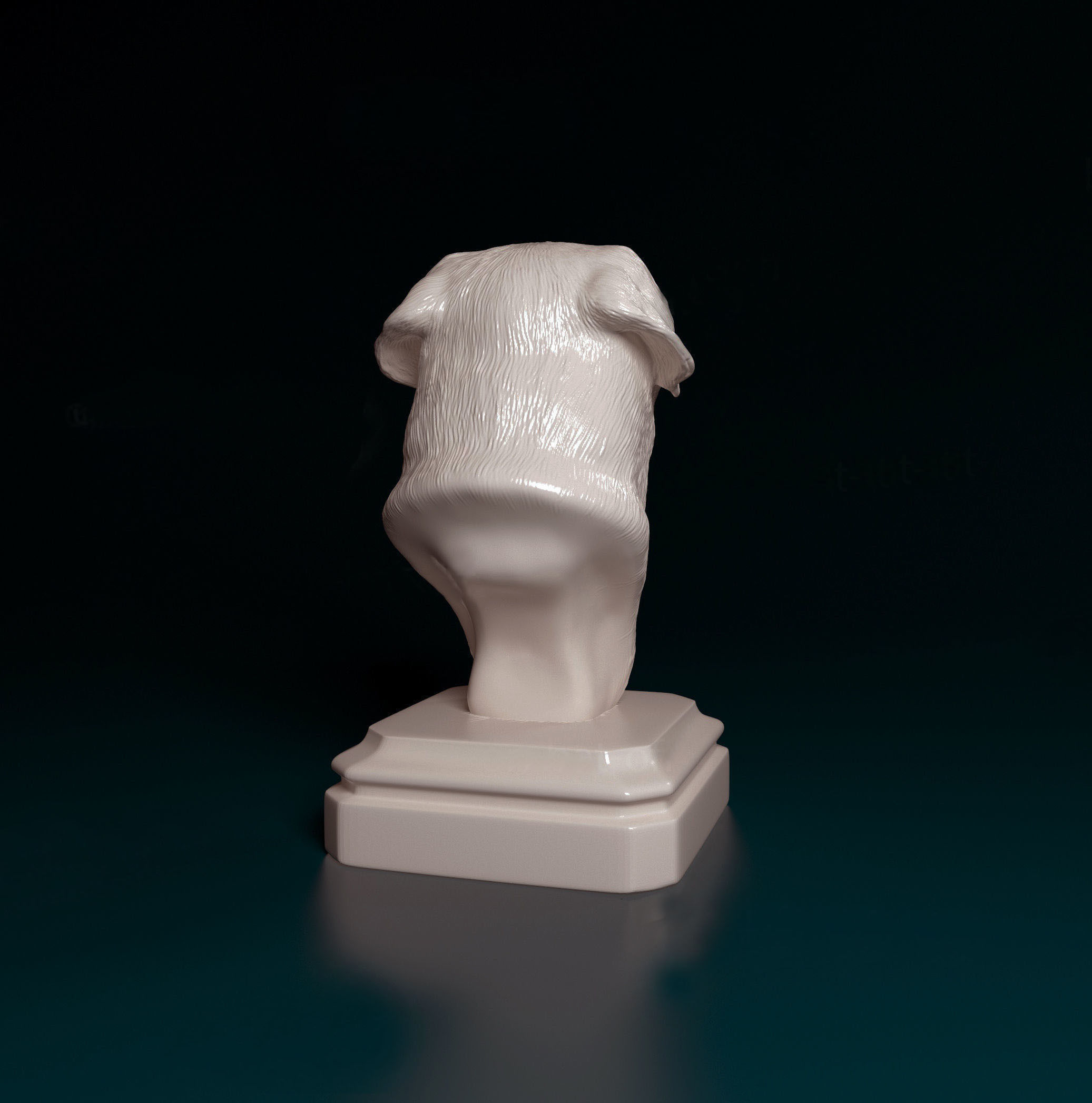 Dogue do Bordeaux bust 3D print model_3
