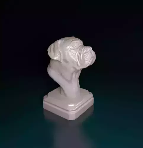 Dogue do Bordeaux bust 3D print model