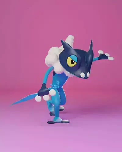 pokemon frogadier 3D print model