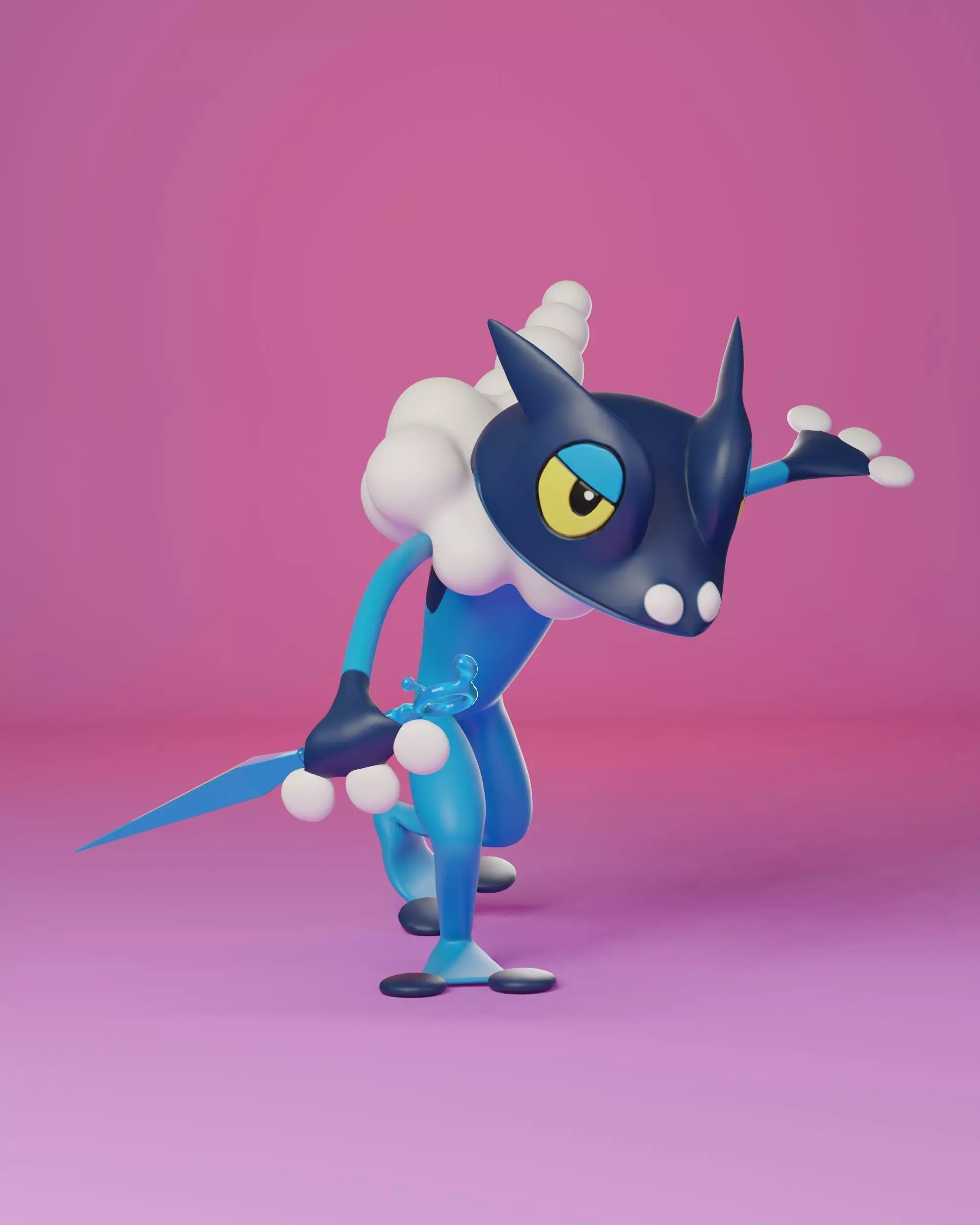 pokemon frogadier 3D print model_0