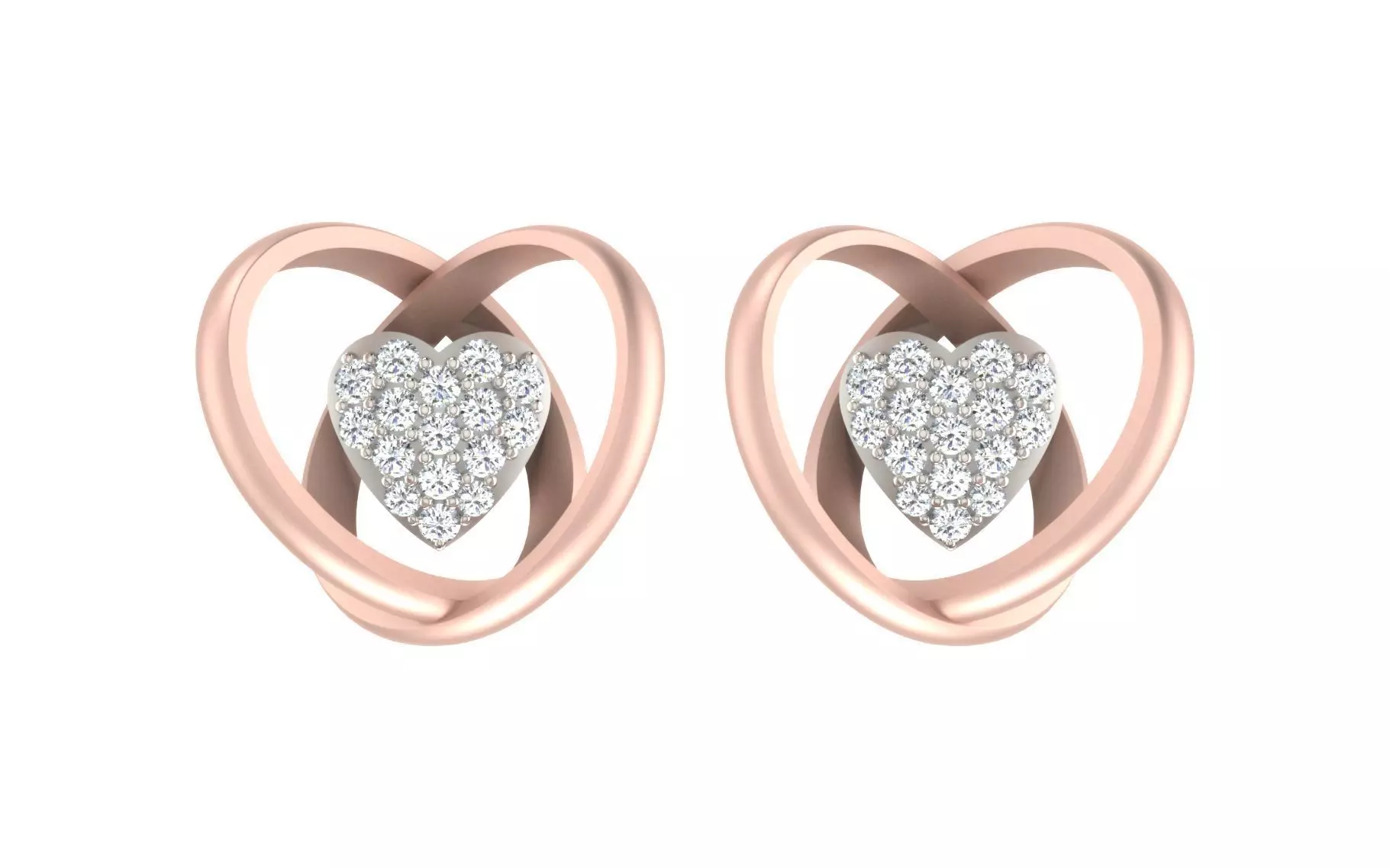 Women earrings 3D print model