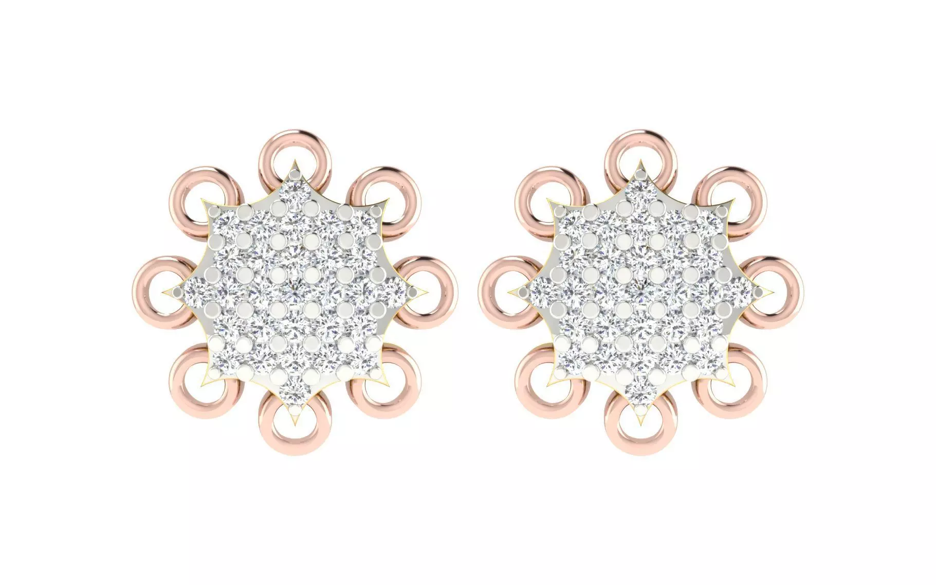 Women earrings 3D print model