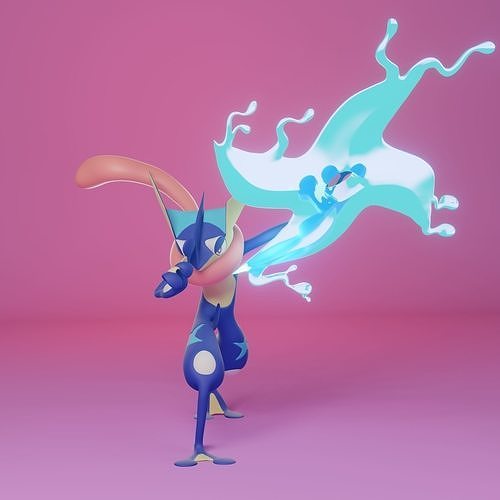 pokemon greninja 3D print model