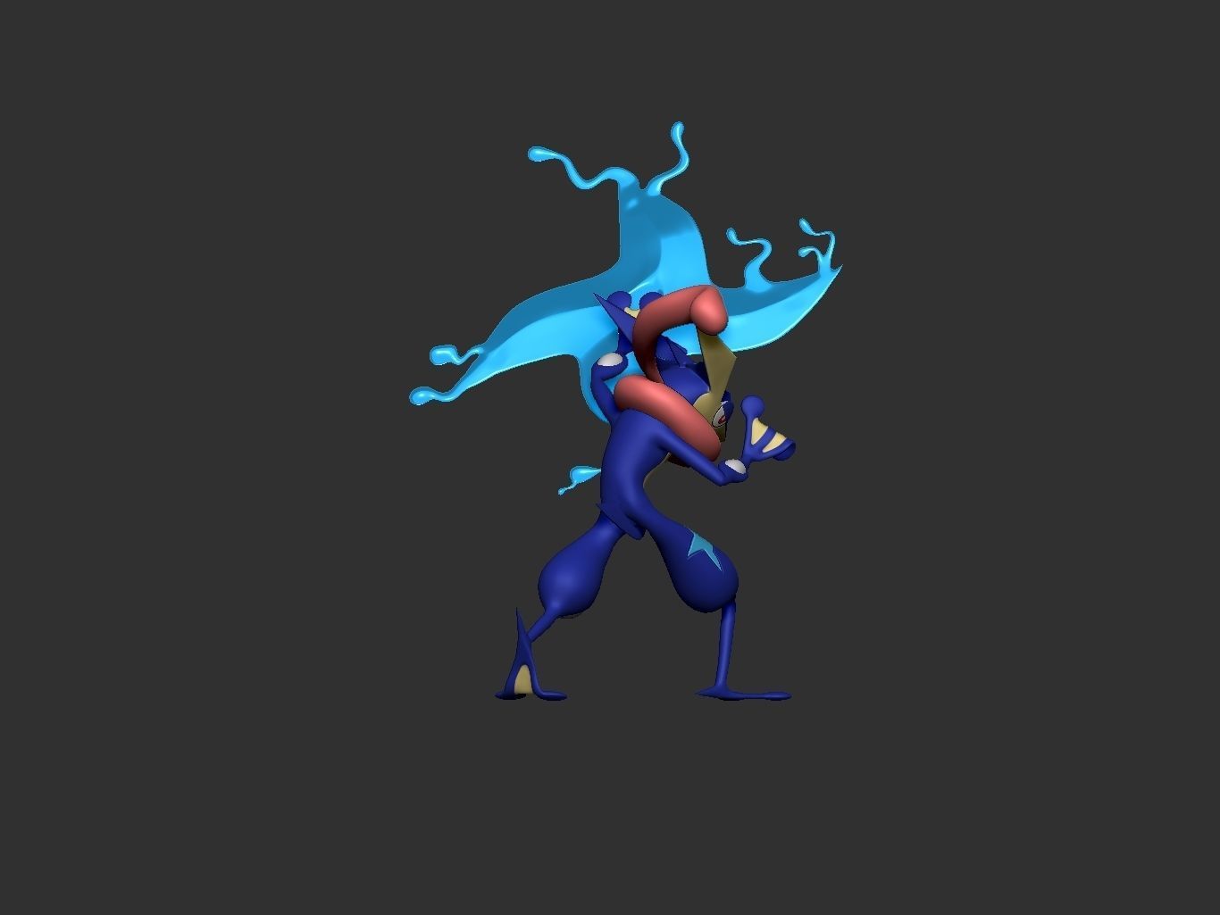 pokemon greninja 3D print model_3