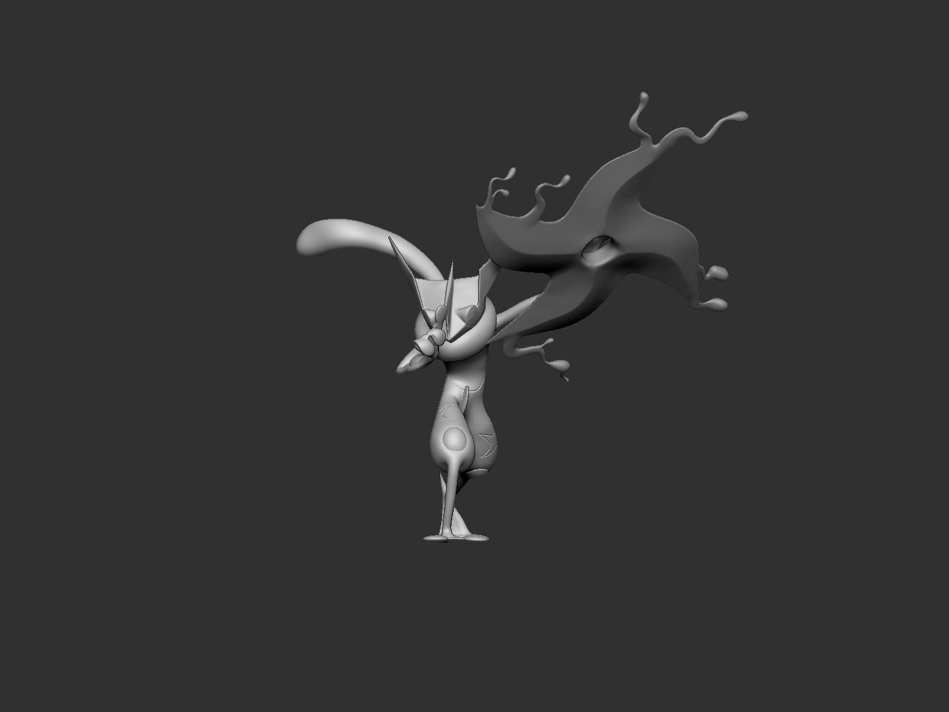 pokemon greninja 3D print model_2