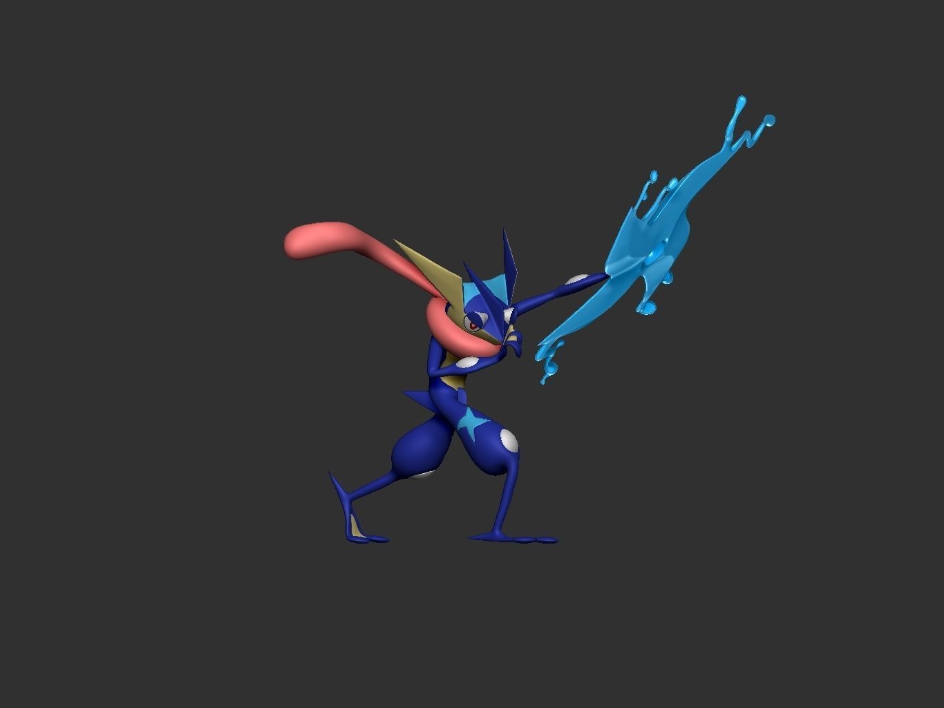 pokemon greninja 3D print model_7
