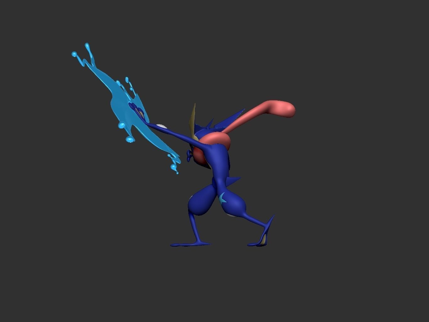 pokemon greninja 3D print model_13