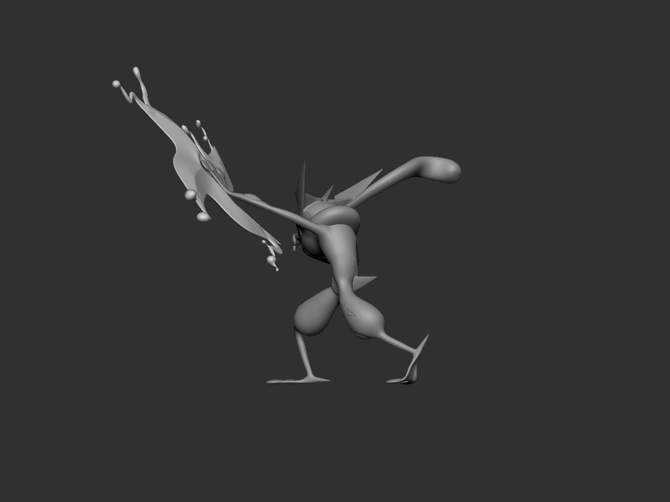 pokemon greninja 3D print model_14
