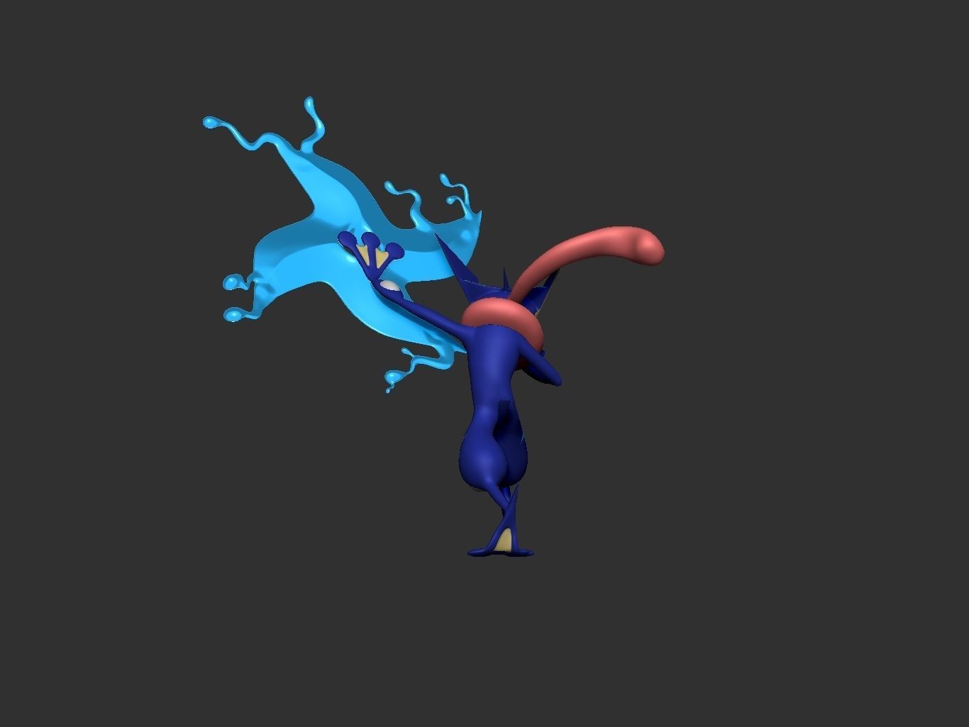 pokemon greninja 3D print model_15