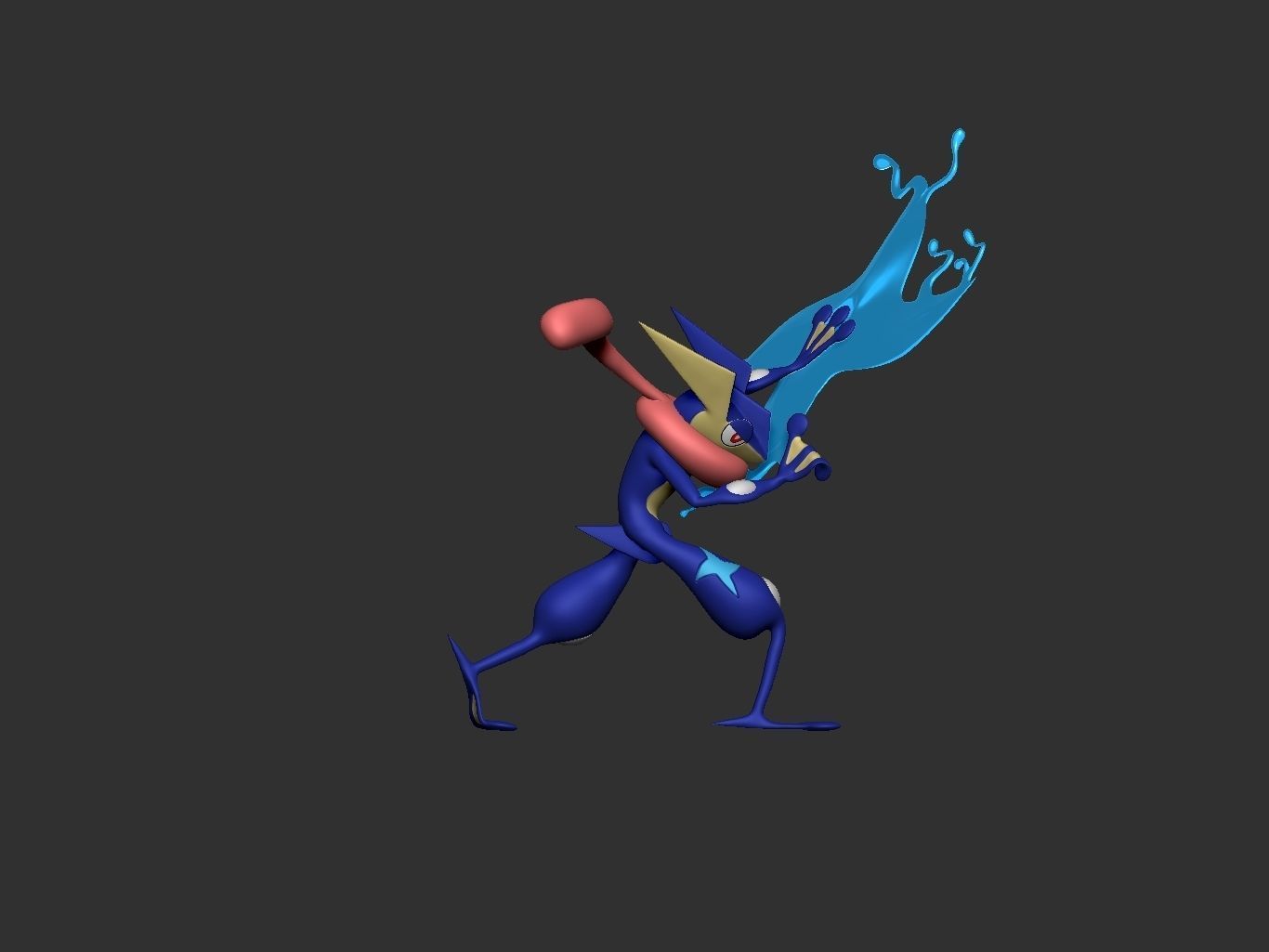 pokemon greninja 3D print model_5