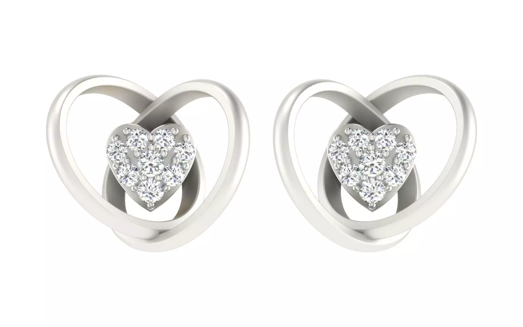 Women earrings 3D print model