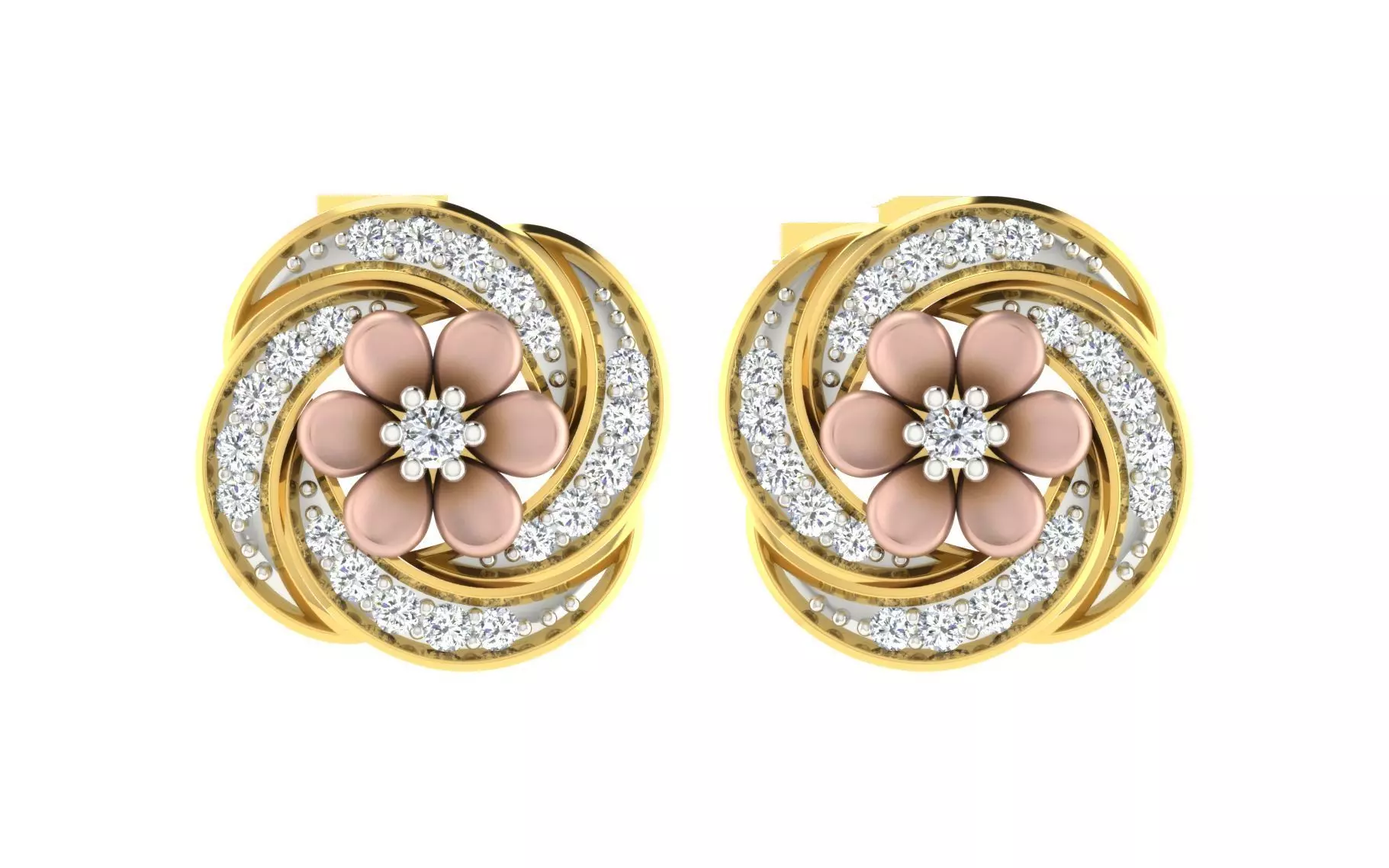 Women earrings 3D print model