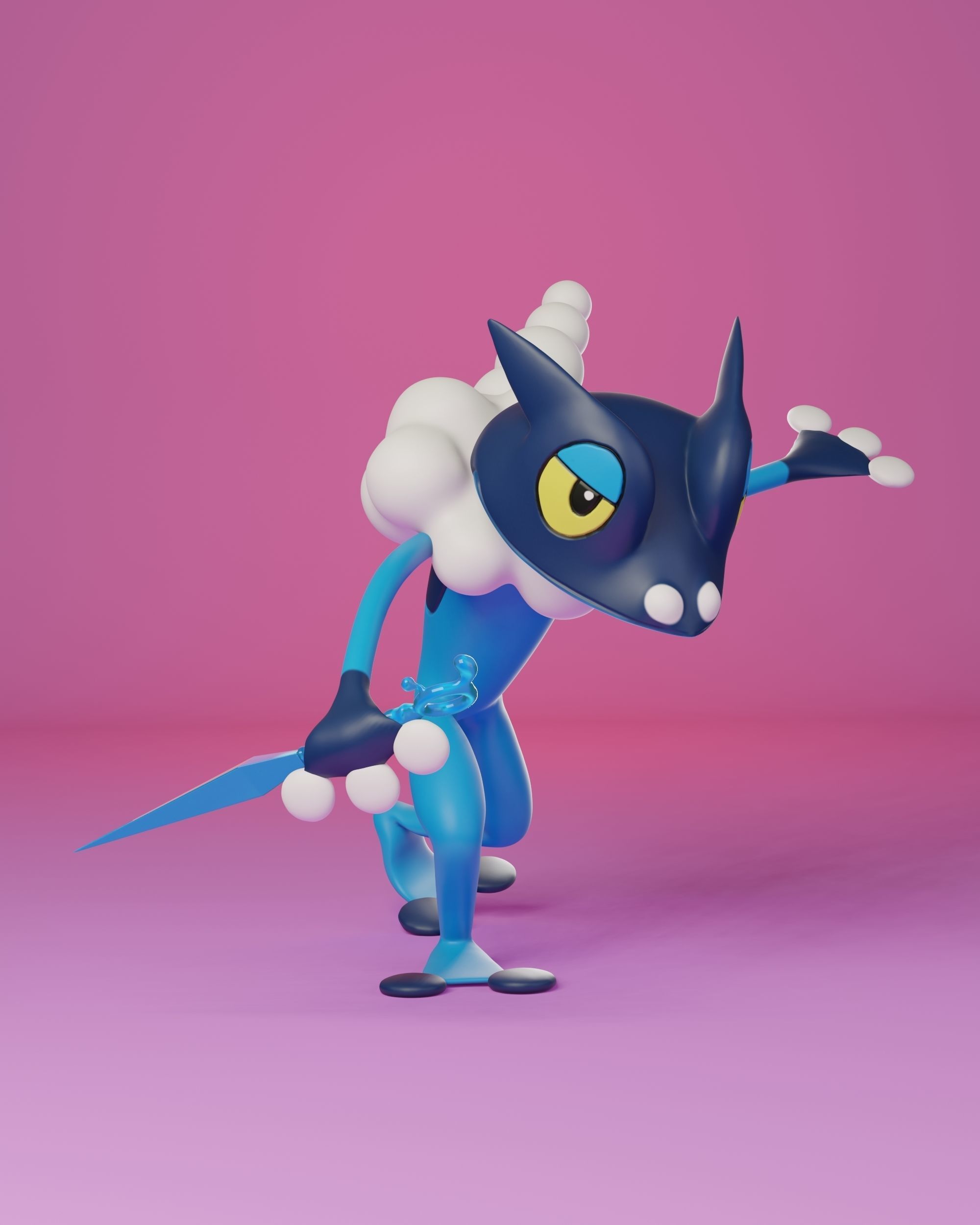 pokemon froakie evolution pack 3D print model_5