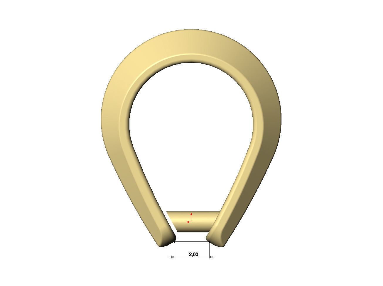 Double edge open loop bail mini set chain sizes 3to7mm 3D print model_9