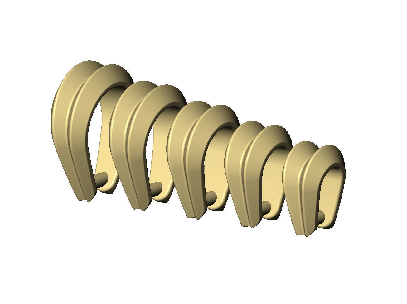 Double edge open loop bail mini set chain sizes 3to7mm 3D print model_5