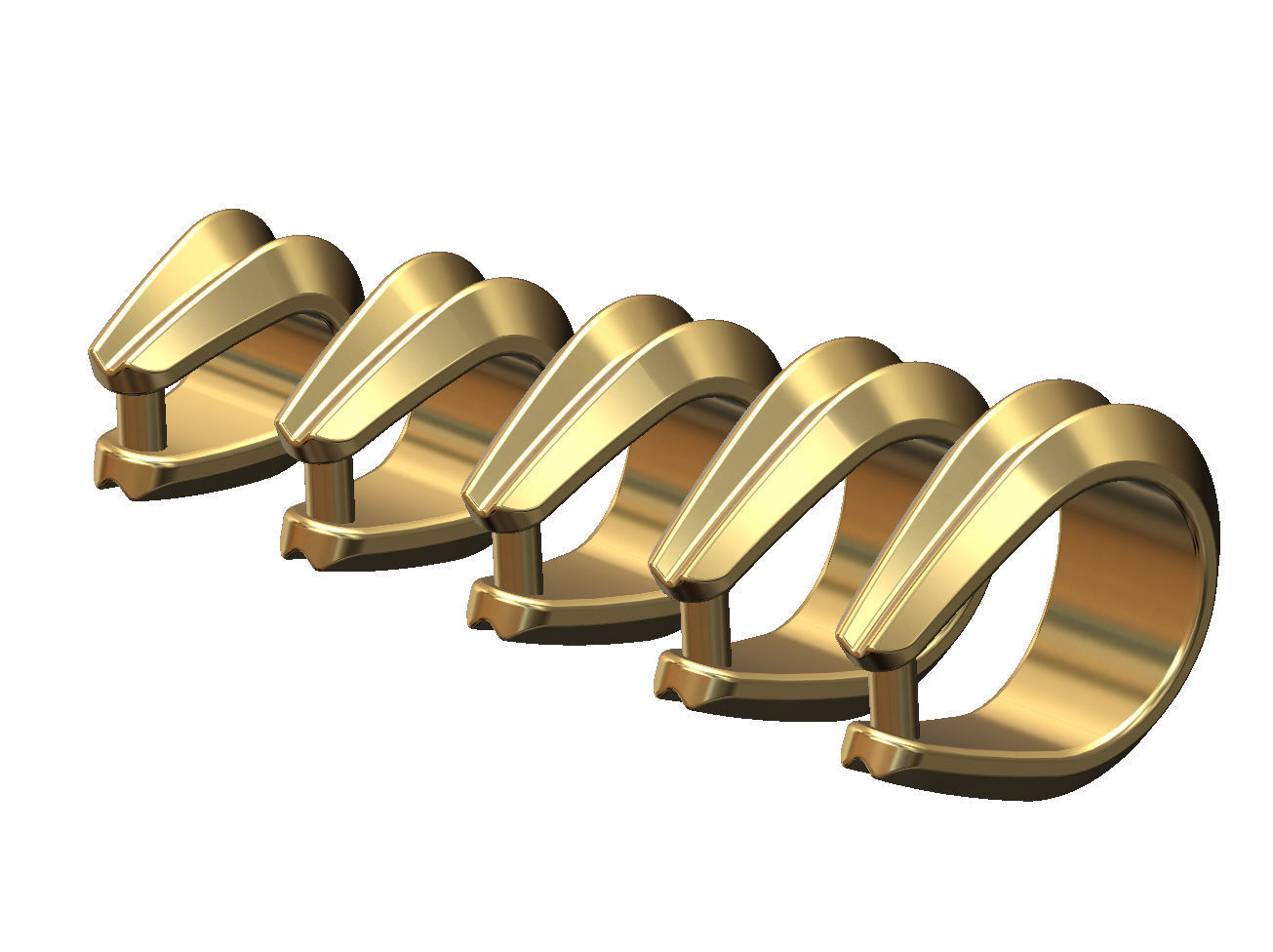 Double edge open loop bail mini set chain sizes 3to7mm 3D print model_3