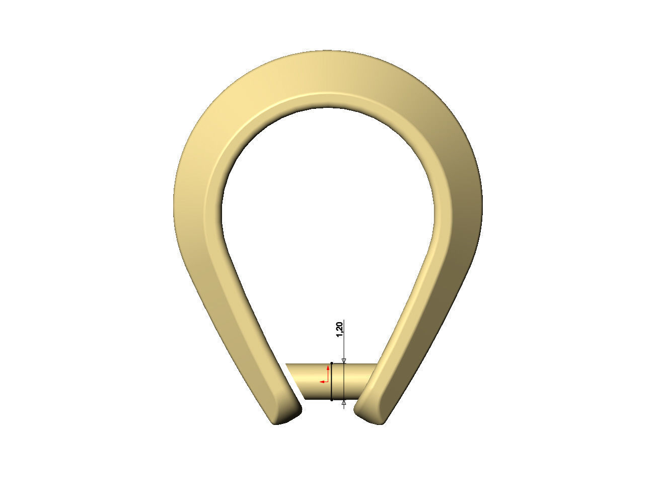 Double edge open loop bail mini set chain sizes 3to7mm 3D print model_8