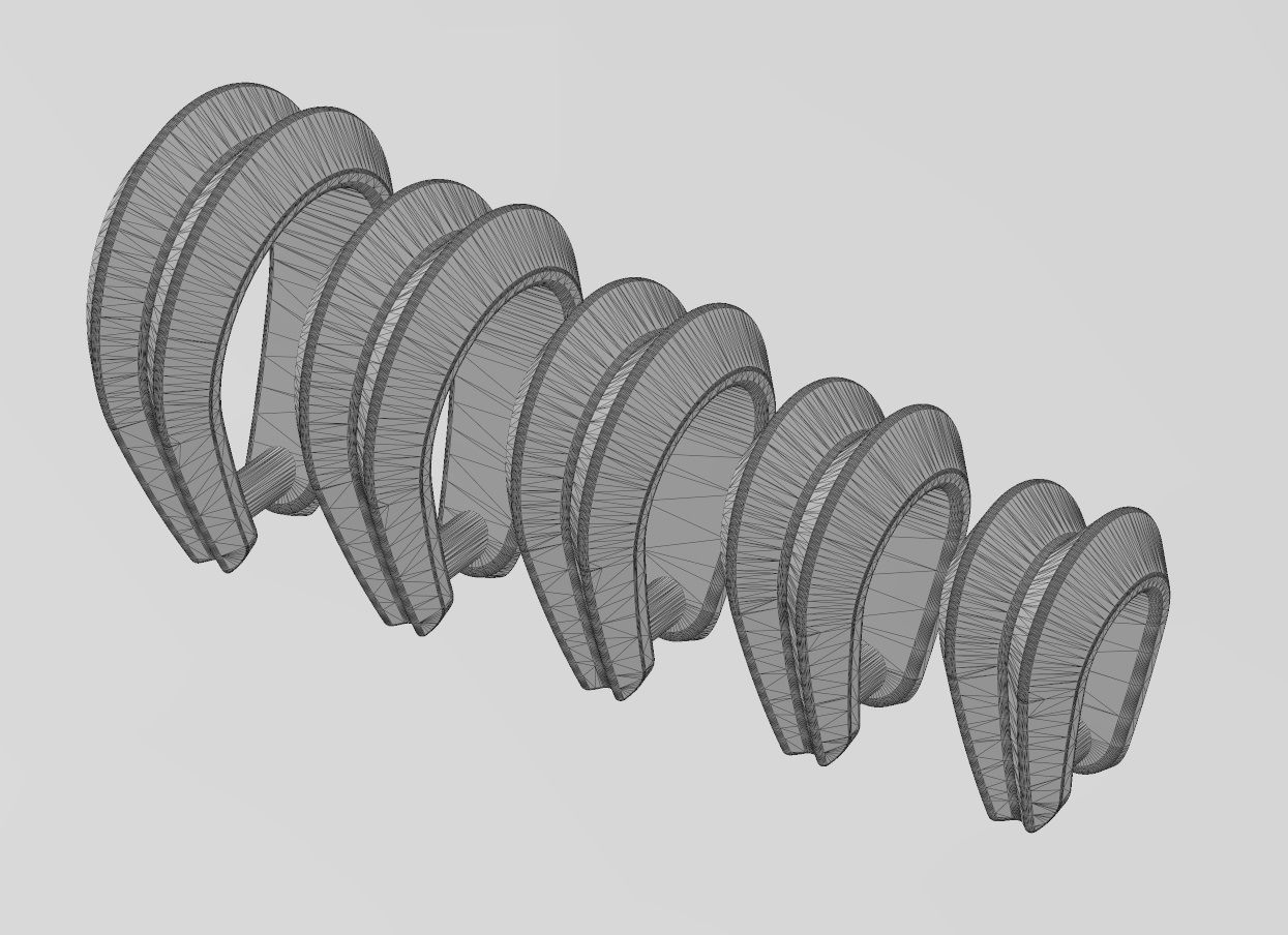 Double edge open loop bail mini set chain sizes 3to7mm 3D print model_13