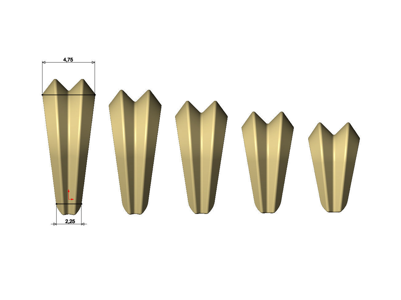Double edge open loop bail mini set chain sizes 3to7mm 3D print model_6