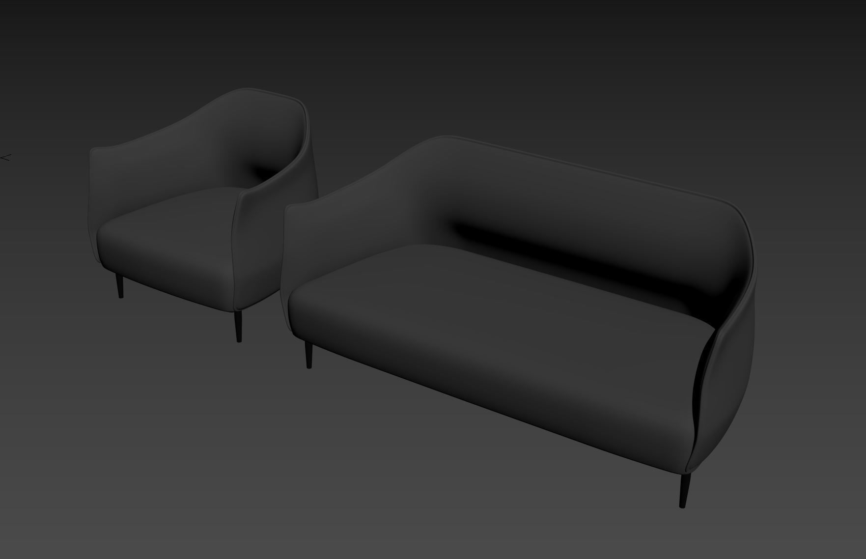hue sofa 3D model_1