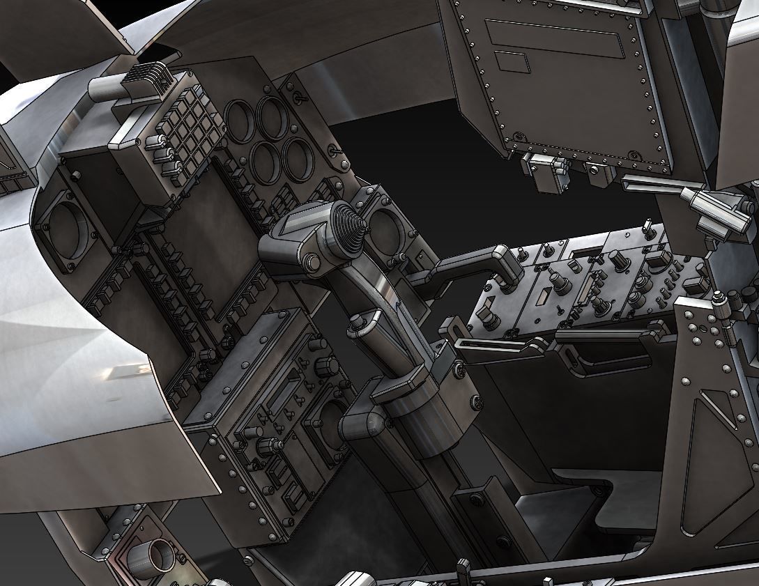 BOEING T45 Complete cockpit Stl files only 3D print model 3D print model_16