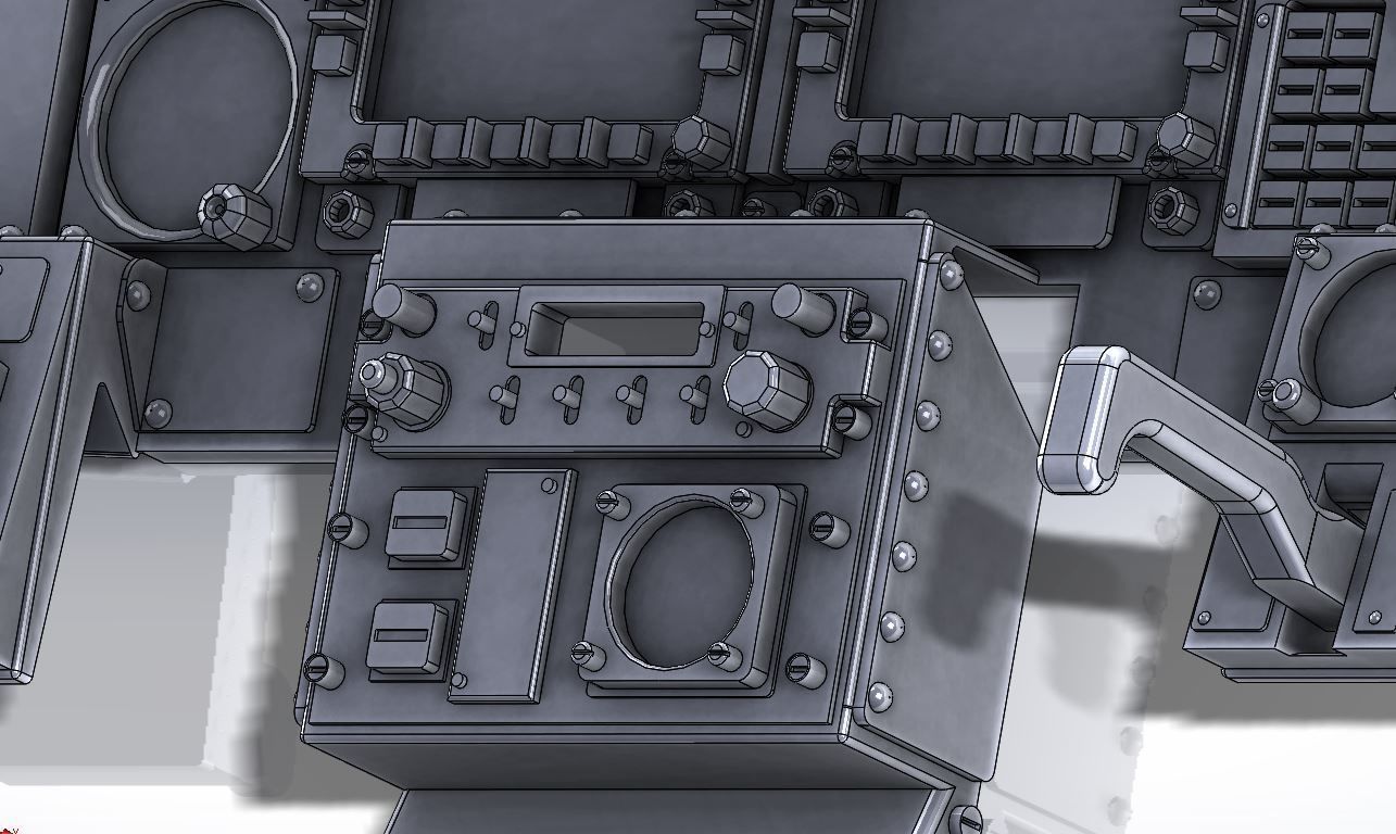 BOEING T45 Complete cockpit Stl files only 3D print model 3D print model_21