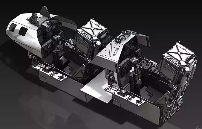 BOEING T45 Complete cockpit Stl files only 3D print model 3D print model