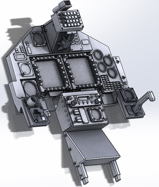 BOEING T45 Complete cockpit Stl files only 3D print model 3D print model_20