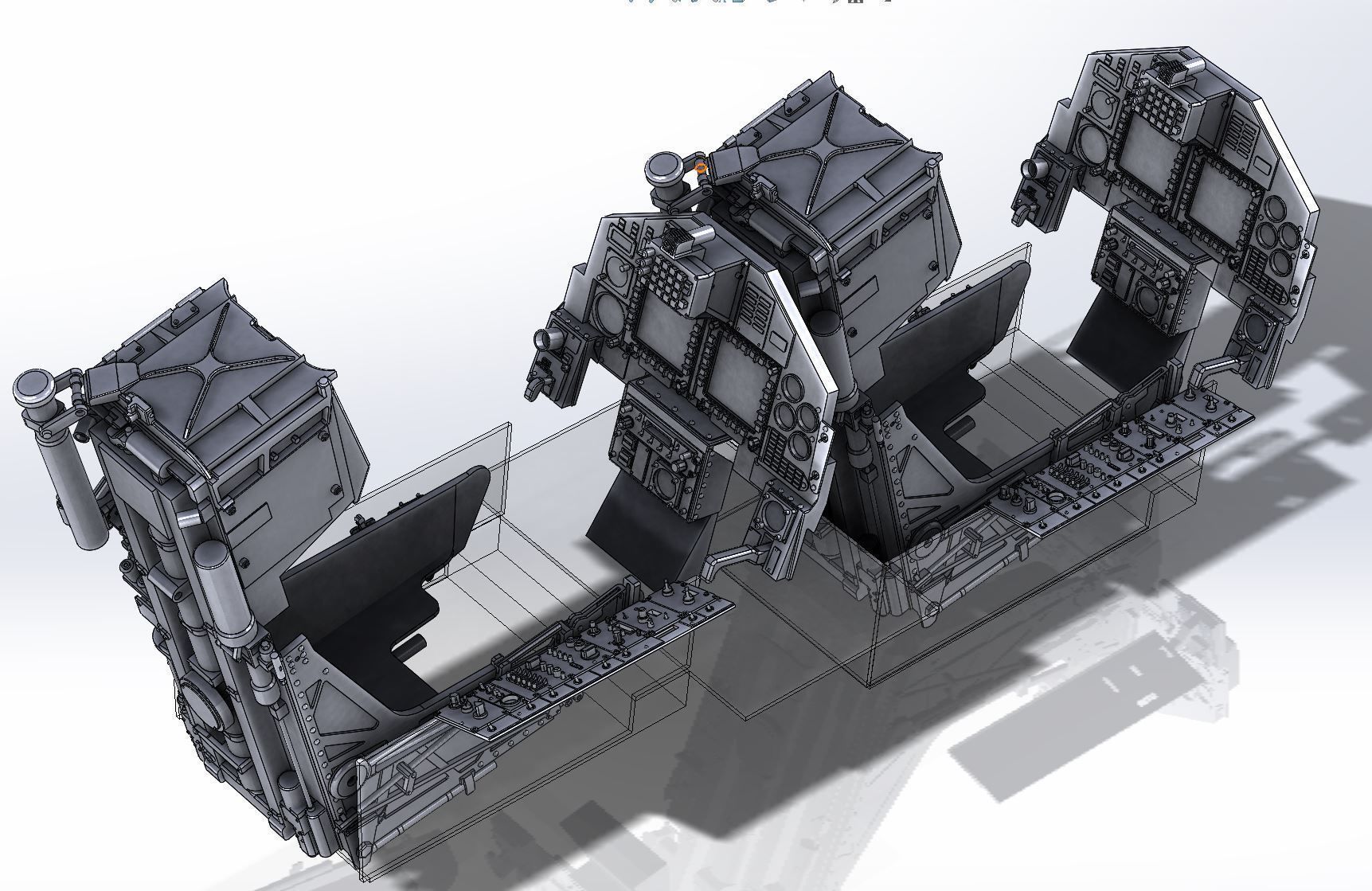 BOEING T45 Complete cockpit Stl files only 3D print model 3D print model_12