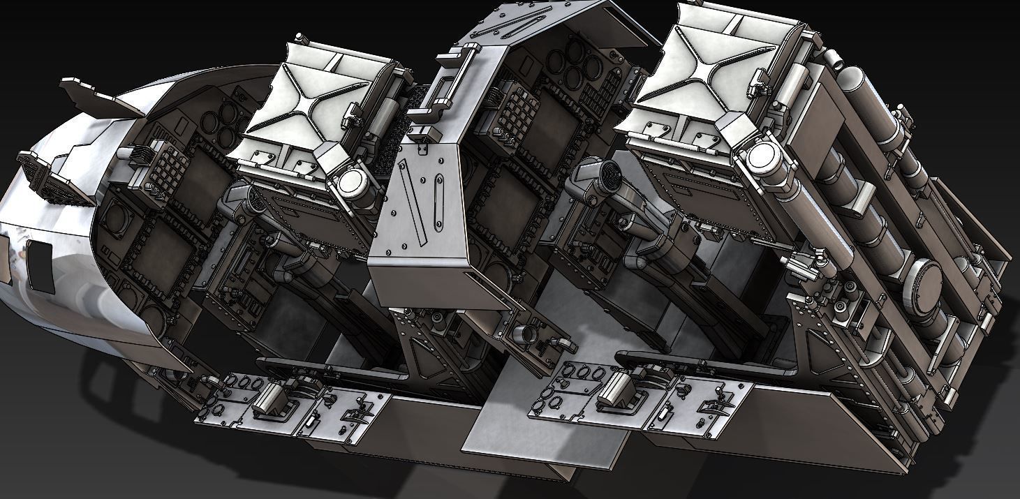 BOEING T45 Complete cockpit Stl files only 3D print model 3D print model_17
