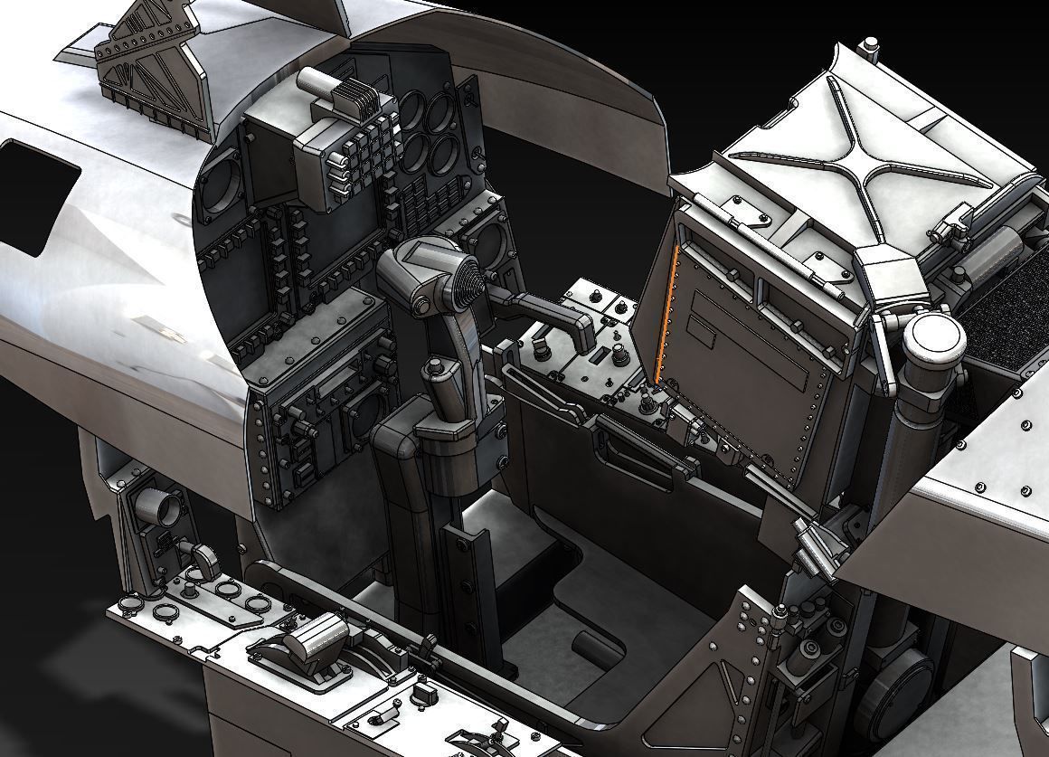 BOEING T45 Complete cockpit Stl files only 3D print model 3D print model_8