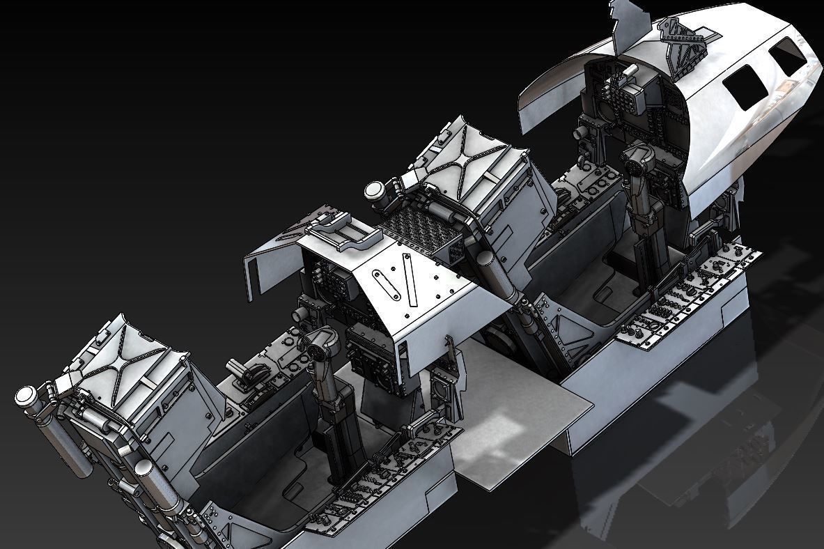 BOEING T45 Complete cockpit Stl files only 3D print model 3D print model_18