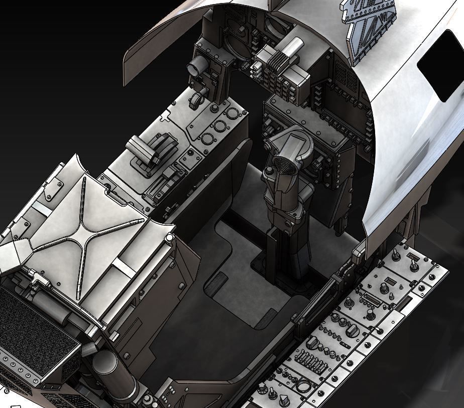 BOEING T45 Complete cockpit Stl files only 3D print model 3D print model_10
