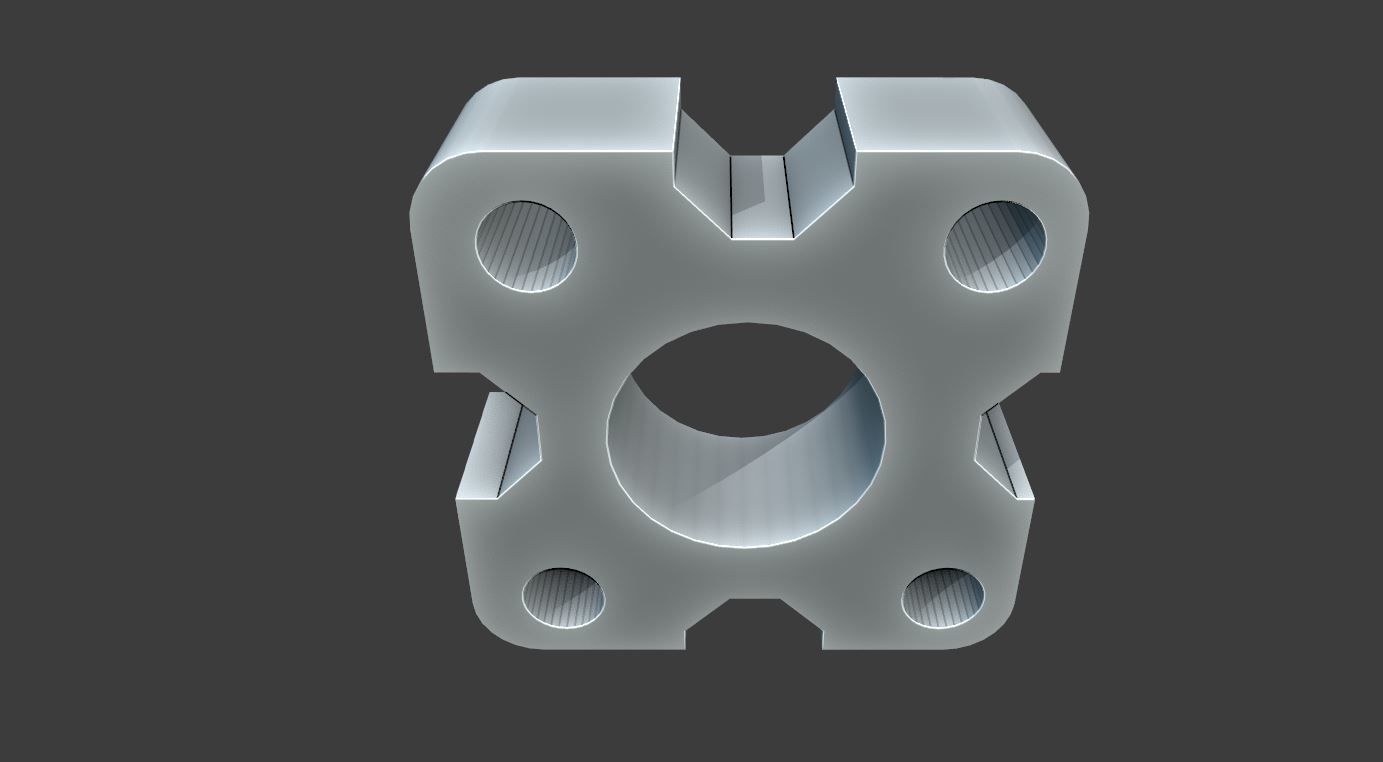 Square Flange 3D Model 3D model_6
