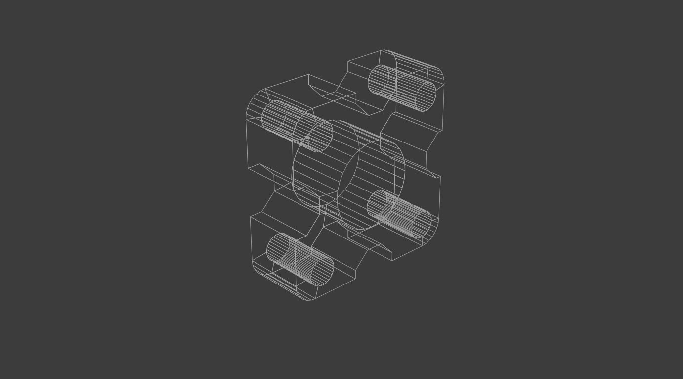 Square Flange 3D Model 3D model_2