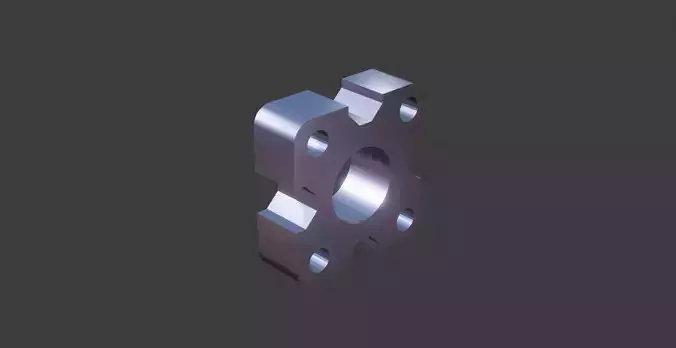 Square Flange 3D Model