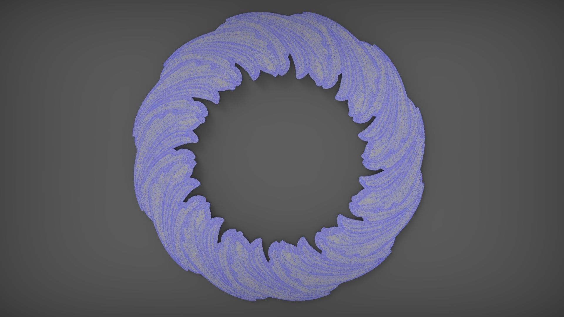 Floral Wood Round Carving for Furniture - 20 3D model_6