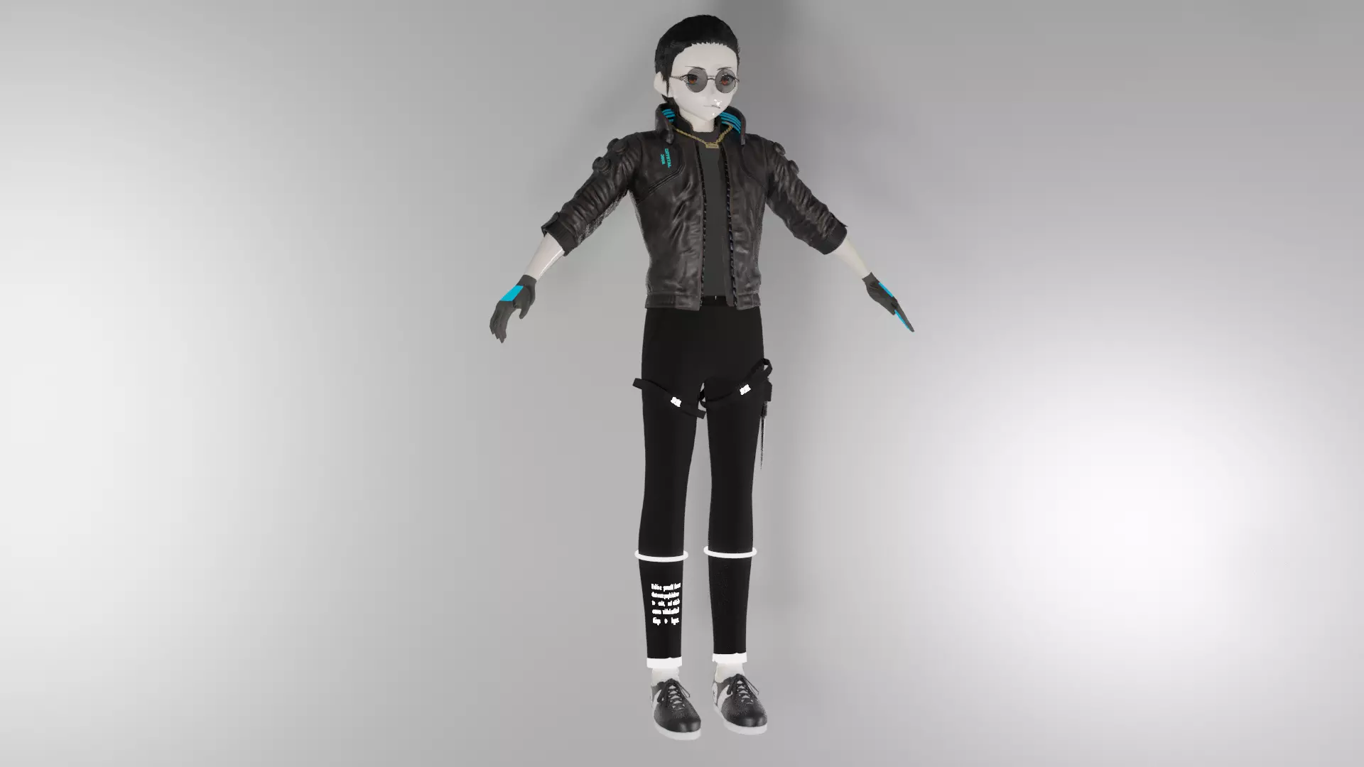 Evil boy model with facial rig 3D model_0
